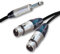 Neutrik Mono Jack Split to 2 Dual Female XLR Cable. Splitter Summing Lead 1m+ (2m, Black)