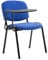 CLP Chaise Visiteur Ken Tissu et Tablette Rabattable I Chaise Salle de Conférence Stable Confortable Dossier, Couleur:Bleu