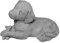 gartendekoparadies.de Hund Labrador Statue, Steinfigur, H. 24 cm, 12 kg, Grau, frostsicher aus Steinguss für Außenbereich