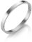 inSCINTILLE Bangle Bracciale Rigido Donna Uomo in Acciaio Inossidabile, Confezione Regalo Donna Uomo Inclusa, Braccialetti Bangles a Cerchio (Argento, Altezza 4mm - Circonferenza 18cm)