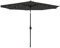 Froadp Ø3m Parasol de Jardin Pliable Exterieur, Parapluie Octogonal avec Ø38mm Manche, Ombrelle en Polyester Résistant aux UV pour Balcon Terrasse Piscine Patio (Gris Foncé avec LED)