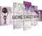 Runa Art Bild Wohnzimmer Home Sweet Home 5 Teilig Flieder Violett Lila Wandbilder auf Vlies Leinwand 503753a