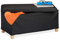 Relaxdays Sitzbank mit Stauraum, Kunstleder, gepolstert, Flur, Wohn- & Schlafzimmer, Truhenbank, 35x76x37 cm, schwarz