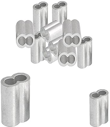 BDHI Lot de 200 manchons à sertir en aluminium de 1,5 mm et 2 mm pour câble métallique et câble (D28-1)