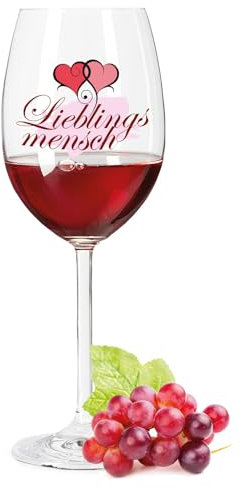 GRAVURZEILE Leonardo Weinglas mit UV-Druck - Lieblingsmensch - Liebevolles Geschenk für Weinliebhaber - Geschenke für Sie & Ihn zum Geburtstag Valentinstag oder Weihnachten - Farbe: Daily UV