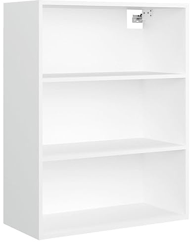 vidaXL Hängeschrank, Wandschrank für Schlafzimmer Wohnzimmer, Schwebeschrank mit viel Stauraum, Bücherschrank Büroschrank Schrank, Weiß