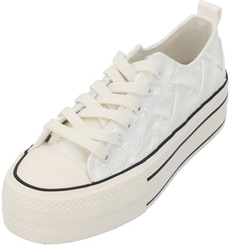Palado Sneaker Damen Rubiza - Bequeme Turnschuhe im sportlichem Design - modisch und elegant ideal für Freizeit und Alltag weiß UK3,5 - EU36
