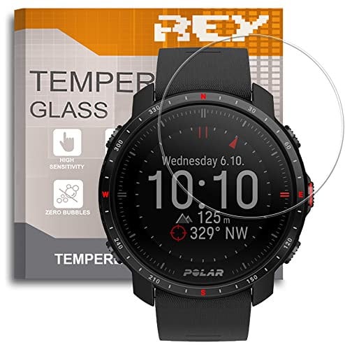 REY 3X Protector Pantalla para Polar Grit X Pro, Cristal Vidrio Templado Premium