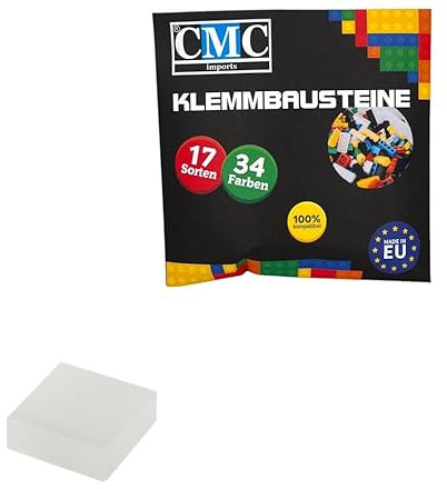 CMC imports 100 x Klemmbausteine Fliesen Tiles Bausteine 1x1 Noppen Kompatibel 34 Farben freie Farbenwahl (200 - Glow in The Dark)