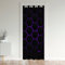 Loussiesd Waben Schwarzout Vorhangs Fenster Sechseckig Behandlungen Türvorhang 86x203cm Zimmer Verdunkelung Lila Schwarz Geometrischal Schwarzout Vorhangs für Türen mit Fenster