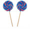 Lutscher Handgefertigte – Runde Lollies mit Kaugummigeschmack – 25 Gramm – Set mit 8 Stück