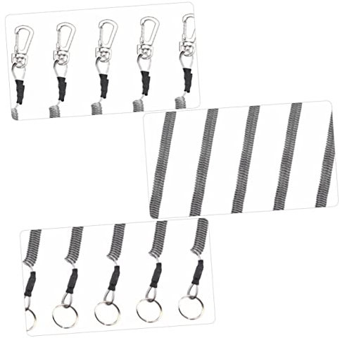 Uonlytech 6pcs Retractable Elastic Ropes for Telescopic Fishing Rods Ring Heavy Duty Fishing Lanyard Carp Rod Accessory