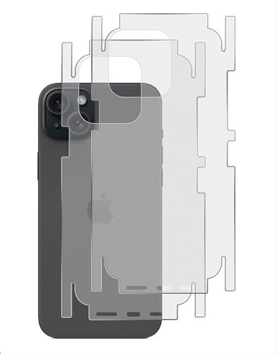 GIOPUEY[2 Pack Back Protector Compatible with iPhone 12, iPhone 12 Back Protector Film, Soft TPU, Thin, Matte Texture, Protective Border - translucent