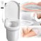 COUCHO Heated Toilet Seat, Smart Electric Digital Bidet Heating Toilet Seat with 33-38℃ Adjustable Temperature and Hinges, D/U Shape Toilet Lid Warm Loo Seat, Easy Installation, Energy Saving