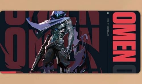 Valorant Gaming Mouse Mat Large XXL Long Extended Pads Big Mousepad Keyboard Mouse Pad Desk Pad Home Office Decor Accessories for Computer Pc Laptop (omen)
