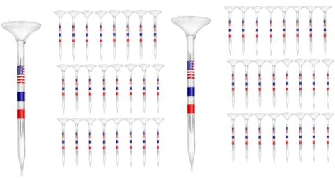 Luejnbogty Golf Tees, 3 1/4 Inch Golf Tees, Reduced Plastic Golf Tees, Bulk Golf Tees with Large Cup and Golf Parts Accessories for, 50 Pack