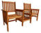 Hardwood Garden Love Seat Patio Companion Chair Garden Patio Furniture Wooden Chairs Outdoor Living 2 Seater with Table Decking Conservatory with Parasol Option (Love Seat Only)