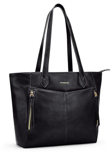 Missnine Tragetasche für Damen mit Reißverschluss, Geldbörse und Handtaschen aus Leder, Damen-Schultertaschen mit Tragegriff für Arbeit, Freizeit, Reisen