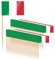 VODAFQS 100 Pièces Italie Drapeaux en Cure-Dents Drapeau Bâton Cocktail Drapeau de Cure - Dents pour Sandwich Nourriture Cupcake Toppers Vaisselle