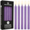 DECO EXPRESS Stabkerzen Kerzen Set 15er Pack Handgemachte Rustik Kerzen Geruchslos Lange Brenndauer bis zu 9 Stunden Tropffreie Tafelkerzen (Lila - 15 Pack