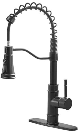 Grifos Cocina Fregadero Grifo De Cocina Con Rociador Abatible De Latón Macizo Mate Monomando Monomando O 3 Orificios Estilo Regular