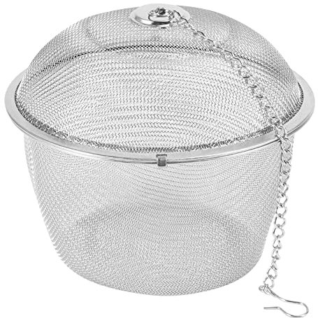 Wisyurt Extra Large Stainless Steel Twist Lock Mesh Tea Ball Tea Infuser with Hook Chain