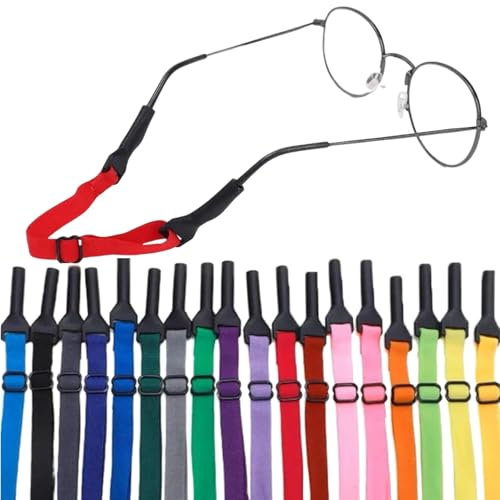 ZDL Cordons à Lunettes Ajustable Sans Queue,8pcs Sangles Lunettes Retenue Lunettes Soleil Antidérapant,Elastic Cordon Lunettes,Titulaire Lunettes de Sécurité Universel,pour Adultes et Enfants