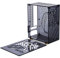 Caja Mini ITX, Caja para Mini PC con Hueco de 6 Lados, Puerta Lateral Transparente, Caja para Juegos de Computadora ITX, Caja para PC de Factor de Forma Pequeño (Black)