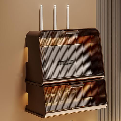 Serenitison Router Schrank,Router Verstecken,Router Regal,WiFi Router Aufbewahrungsbox,Schwebende Regale,TV Set Top Rack für Wohnzimmer Schlafzimmer Wohnung,Kratzfest(Desktop oder Wandbehang)