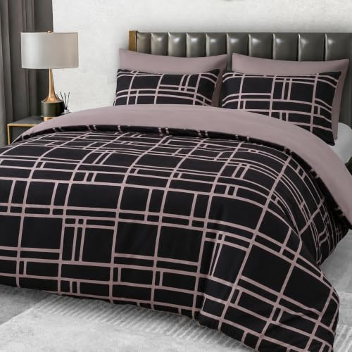 Pamposh Single Duvet Cover Set - Premium Brushed Microfiber Reversible Duvet Cover Single - Hypoallergenic Bedding Sets 2 Pcs - Ultrasoft Quilt Cover Set with Zipper Closure