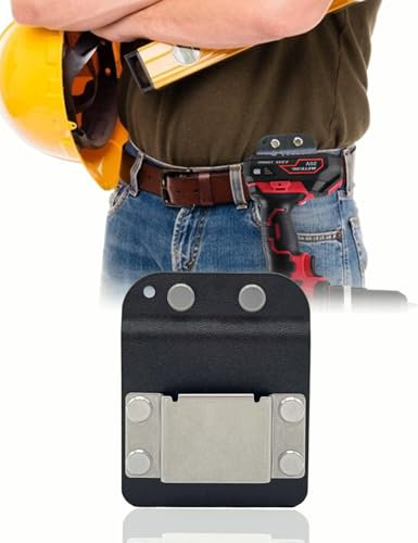 FYWZ Drill Holder for Tool Belt - Tool Belt Clip Holder Cordless Drill Holder Holster Clip-On Tool Belt Drill Holder for Impact, Nailer, Tape Measure, or Tools with Hanger Clips Fits up to 2 Belt