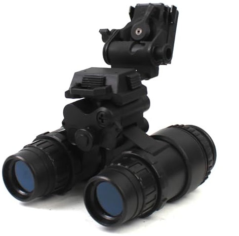 Kopeetechy Taktische Airsoft PVS15 Dummy Nachtsichtbrille Modell mit Halterung, Keine Funktion NVG Binokular Nachtsicht für Taktische Helm NVG Mount, CS Spiel, Cosplay Prop (Schwarz)