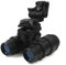 Kopeetechy Taktische Airsoft PVS15 Dummy Nachtsichtbrille Modell mit Halterung, Keine Funktion NVG Binokular Nachtsicht für Taktische Helm NVG Mount, CS Spiel, Cosplay Prop (Schwarz)