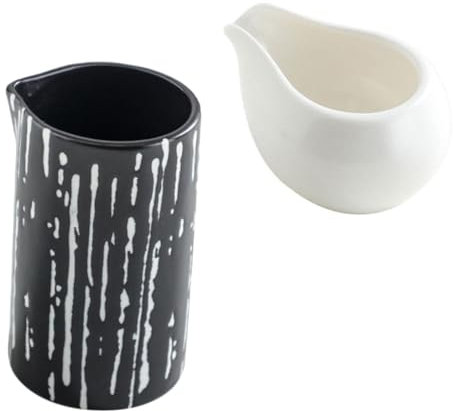 Ciieeo Ceramic Milk Jugs Pint Storage Jugs Milk Carafe Sauce Boat Easy Clean Multi-Purpose Kitchen Gadget