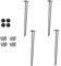AufuN 4er Set Haarnadel Tischbeine 72cm Metall Hairpin Leg Austauschbare Tisch &Schrank Beine Haarnadelbeine Tischgestell aus Stahl mit Bodenschoner und Schrauben Verfügbar für Schreibtisch Esstisch