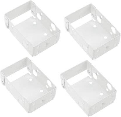 BESTOYARD 4 Pz Codice Installazione Porta Tende a Basso Tende a Per Finestre Bastoni Per Tende Per Finestre Staffa Di Montaggio Per Tapparelle Bianca Metallo