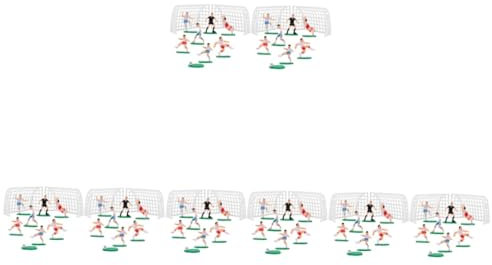 BESTOYARD 8 Sets Kuchendekoration Fußbälle Miniaturen Mini Fußball Dekore Kunststoff Miniatur Fußball Miniatur Landschaftsdekor Miniatur Fußballfeld Landschaftsdekor Kuchendekore Abs