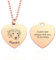 MeMeDIY Personalized Pet Mom Gifts Custom Pet Portrait Necklace with Engraved Sketch/Color Photo Personalized Dog Cat Necklace for Animal Lover - Rose Gold Heart 1