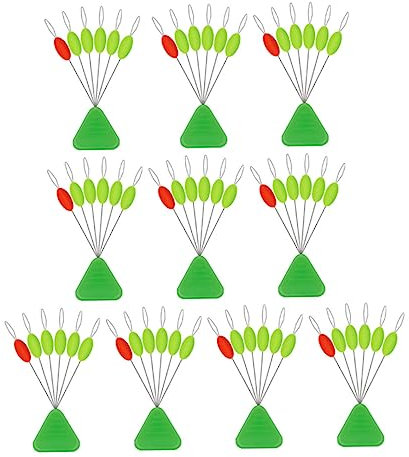 KOMBIUDA 10pcs Fishing Floats Set Fluorescent Buoys for Sea Fishing Streamlined Design for Anglers