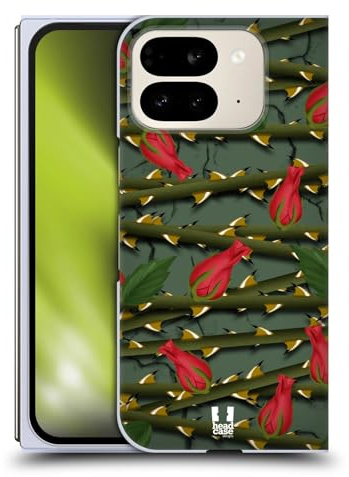 Head Case Designs Écarlate Roses Coque Dure pour l'arrière Compatible avec Google Pixel 9 Pro Fold