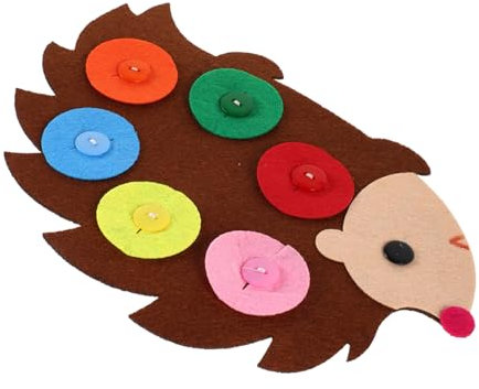 DECHOUS Fühlte Handgefertigte Button-board- Süße Knöpfe Besetztes Brett Für Kleinkinder Nähspielzeug Holzknöpfe in Verschiedenen Farben Knopfleiste Für Taste Tuch