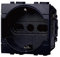 IXTRIMA Toma Schuko 2P + T 16 A color negro compatible con Bticino Living International/Light