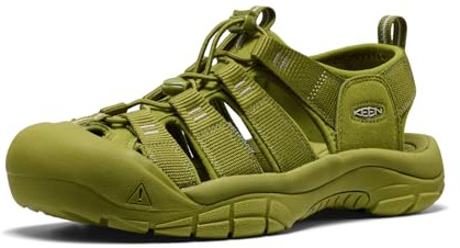 KEEN Men's Newport H2 Closed Toe Water Sandals, Monochrome/Golden Cyprus, 16