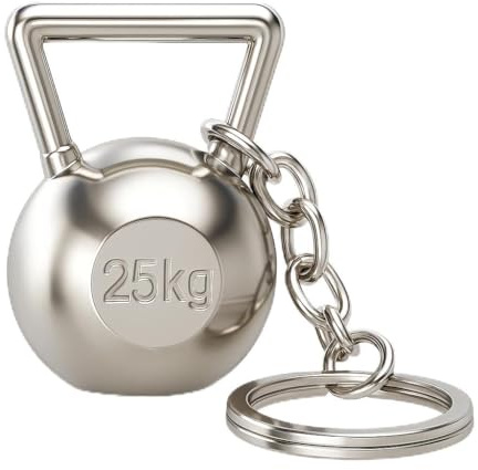 DONWOIE Fitness Schlüsselanhänger, Schlüsselband Taschenanhänger für Damen | Kettlebell Schlüisselringe Geschenk mit 25KG Gravur, Geeignet für Gym Liebhaber