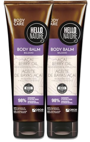 P-Beauty Naturkosmetik Körperbalsam mit Acai Öl - Veganer Body Balm für Damen & Herren - Feuchtigkeitspflege für trockene & sensible Haut regenerierend, pflegend (2x250ml)
