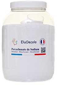 EluOecolo - Percarbonate de Soude 3kg - Oxygène actif <12% - Détachant & blanchissant - avec doseur