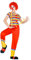dressforfun Frauenkostüm Clown | Kostüm + Hosenträger und Afro-Perücke mit Schleife | Clownfrau Clown-Kostüm Fasching (XXL | Nr. 300822)