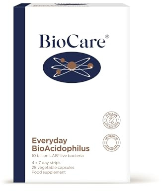 BioCare Everyday BioAcidophilus, 28 Capsules | LAB4 Complex Live Bacteria Blend, 10 Billion per Daily Intake