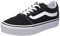Womens Vans Size 8.5, Platform Ward Sneaker, Black & White Suede Canvas Stack Lace Up Shoes, Low Top Ladies' Trainers, Lightweight Sports Shoes by Vans Active Wear Range (8.5 UK)