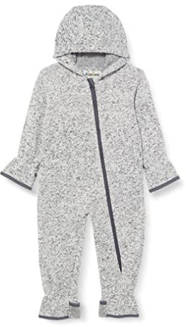 Playshoes Fleece-Overall Unisex Kinder Jumpsuit, grau Strickfleece, 92